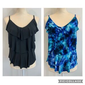 Bundle of 2 Tankini Swim Tops Size Small